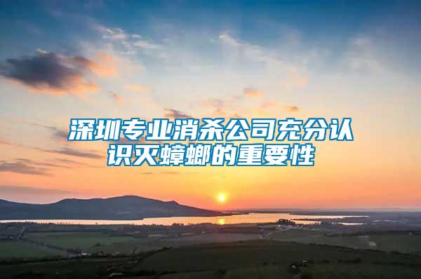 深圳專(zhuān)業(yè)消殺公司充分認(rèn)識(shí)滅蟑螂的重要性