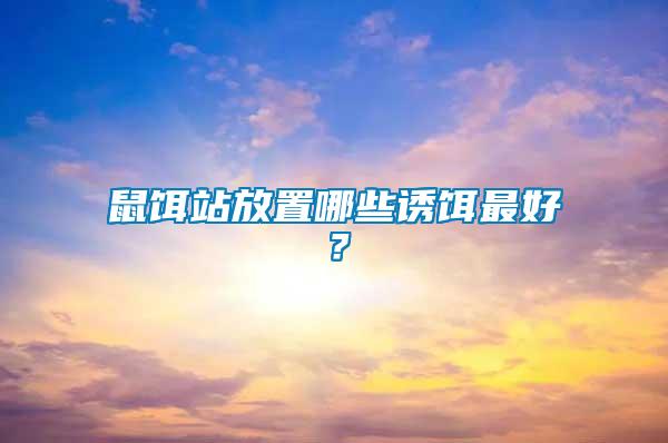 鼠餌站放置哪些誘餌最好？
