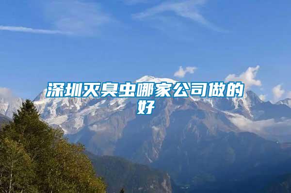 深圳滅臭蟲(chóng)哪家公司做的好