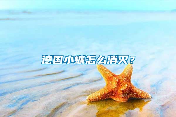 德國小蠊怎么消滅？
